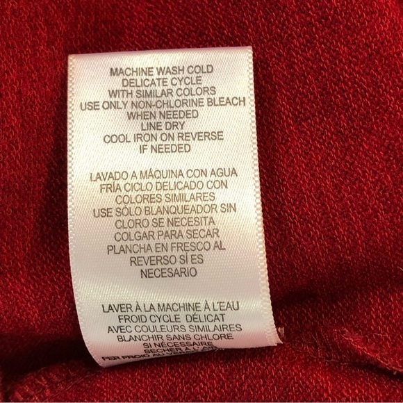 Kut from the Kloth sweater asymmetric crossover front red cardigan Small - Picture 8 of 10